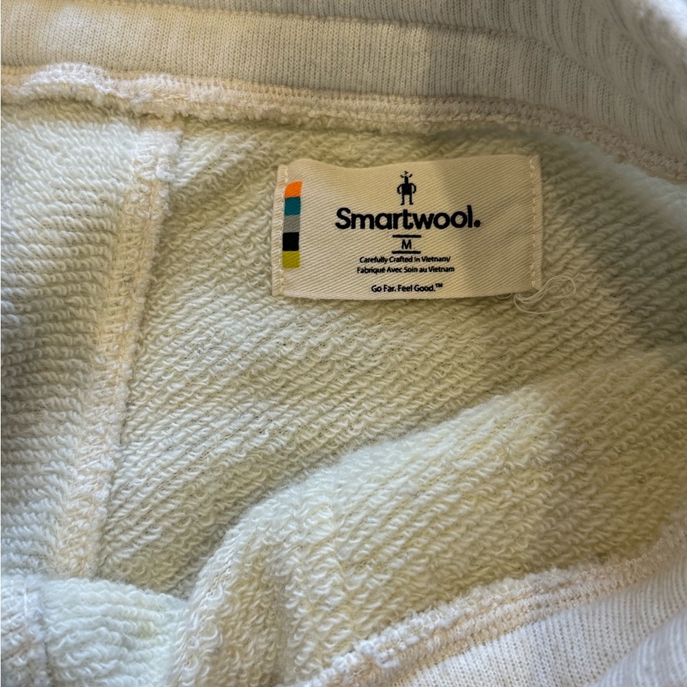 Smartwool Women’s Recycled Terry Crop Wide Leg Pant / Jogger Almond - Picture 2 of 4